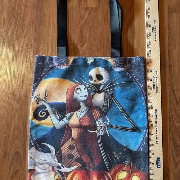 🆕 NWT Nightmare Before Christmas, Jack and Sally canvas tote Halloween 🎃 - Picture 4 of 7